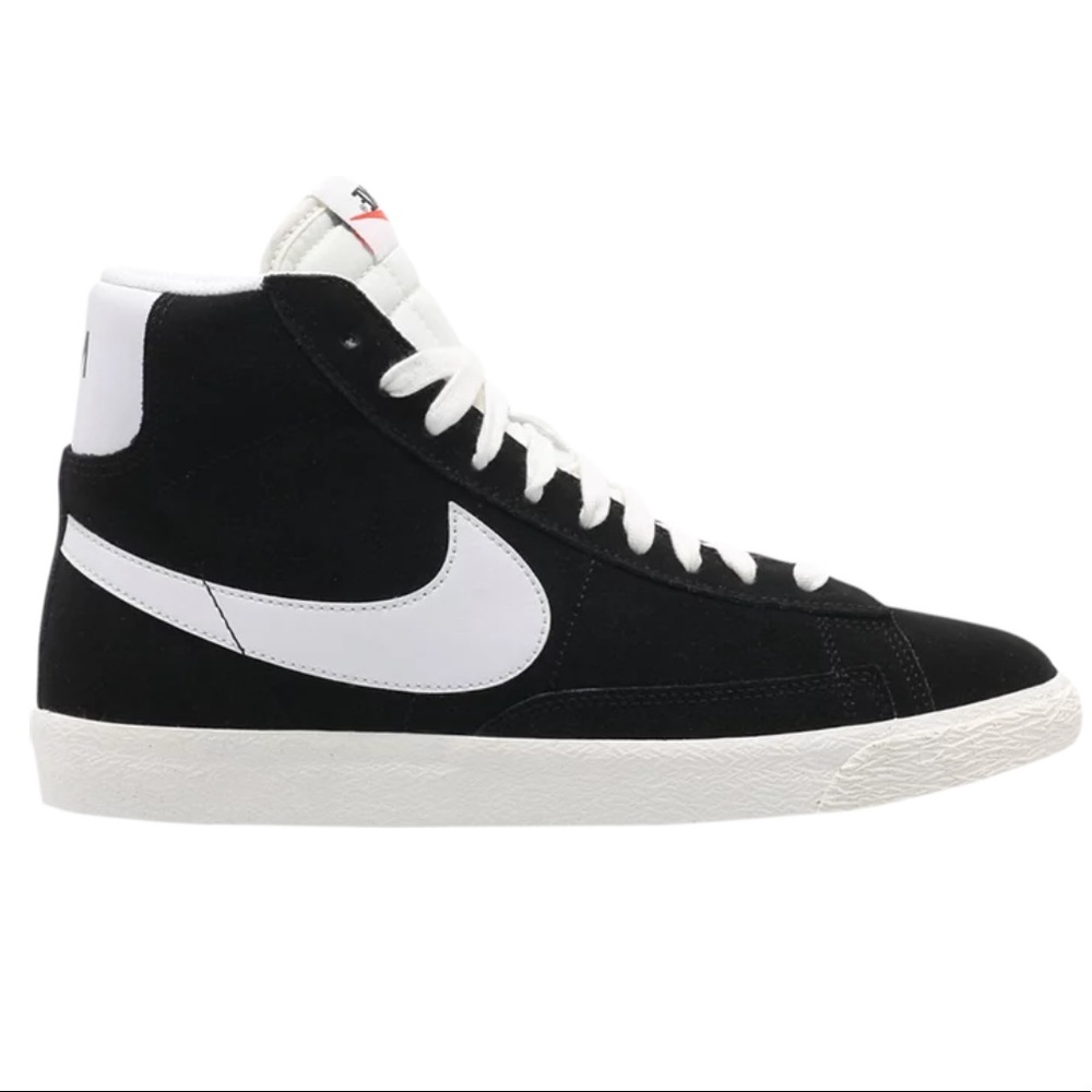 Nike Blazer Mid GS Suede Black and White